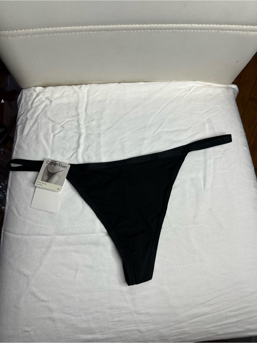 Calvin Klein Black Women's G string Thong Bikini Bottom